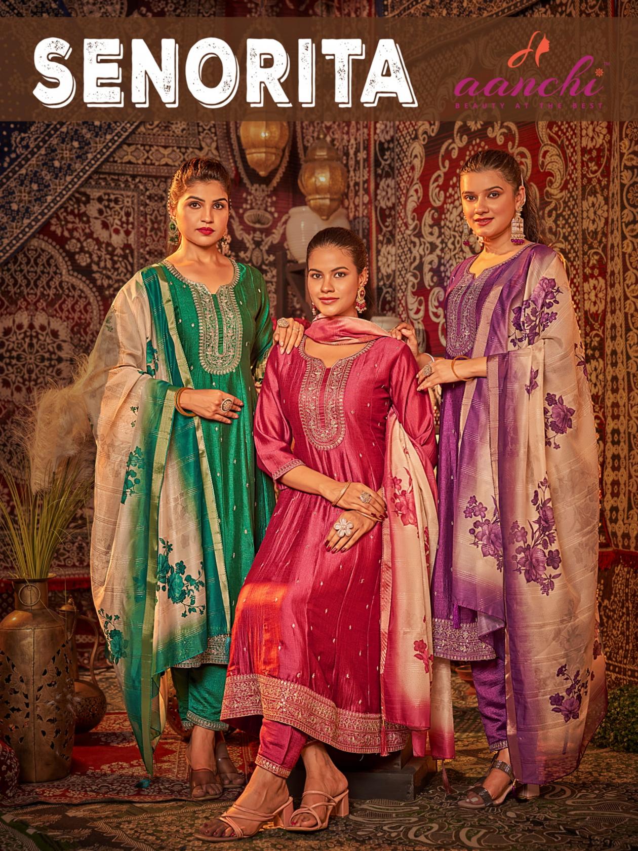 senorita by aanchi vichitra silk fully stitch suit for womens 