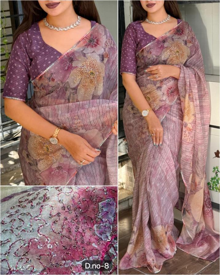 sitara vol 1 glass organza sequence saree best wholesaler 