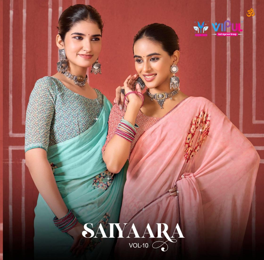 vipul saiyaara vol 10 wetless shop trendy sarees online 