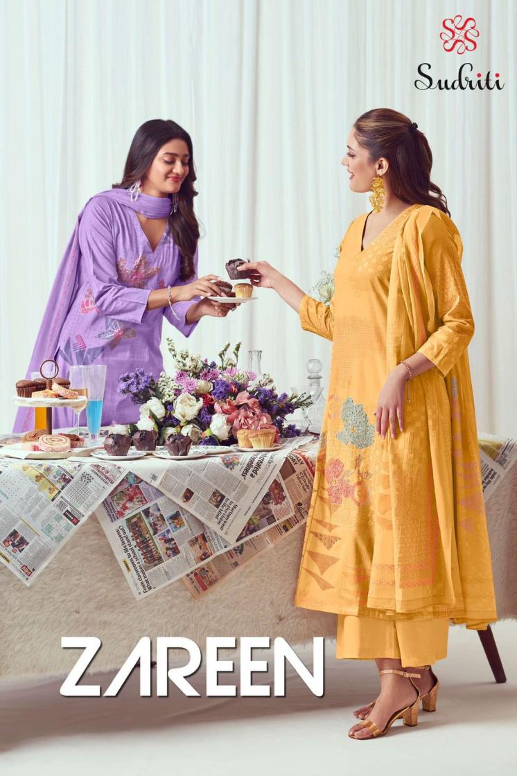 zareen by sudriti cotton lawn unstitch 3pcs dress