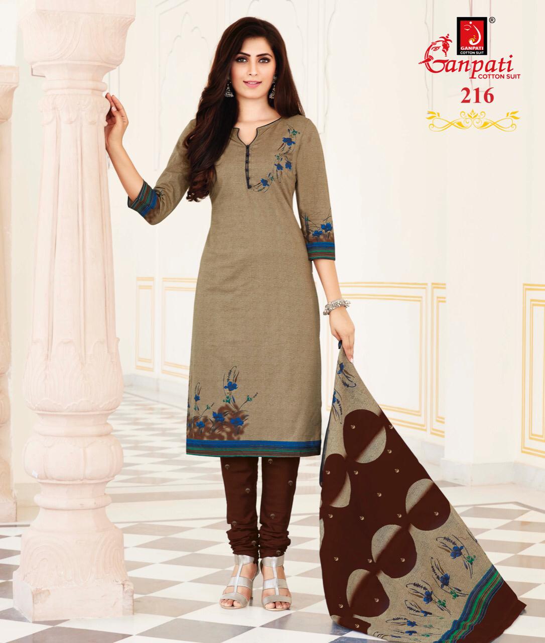 Ganpati Jeeya Vol 2 Cotton Unstitch Dress Materials Wholesaler
