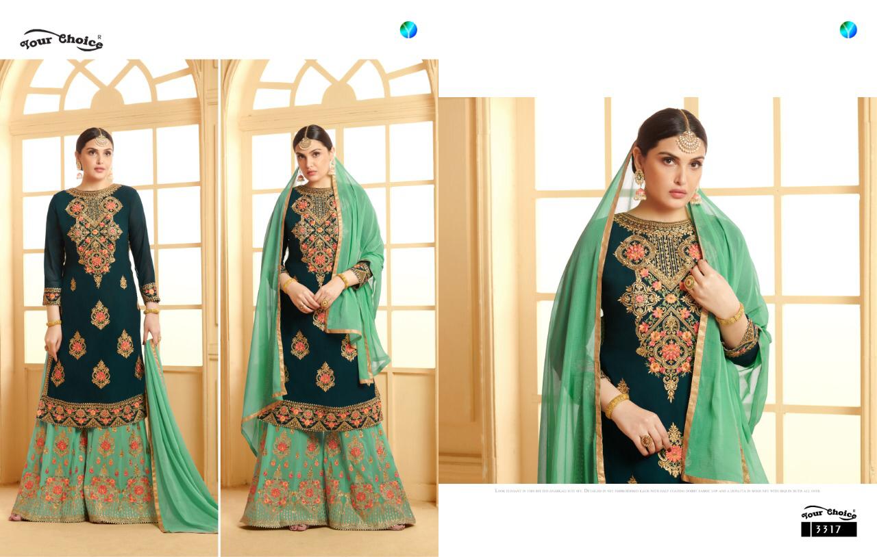 Your Choice Glorina Vol 2 Georgette Heavy Sharara Dress Collection