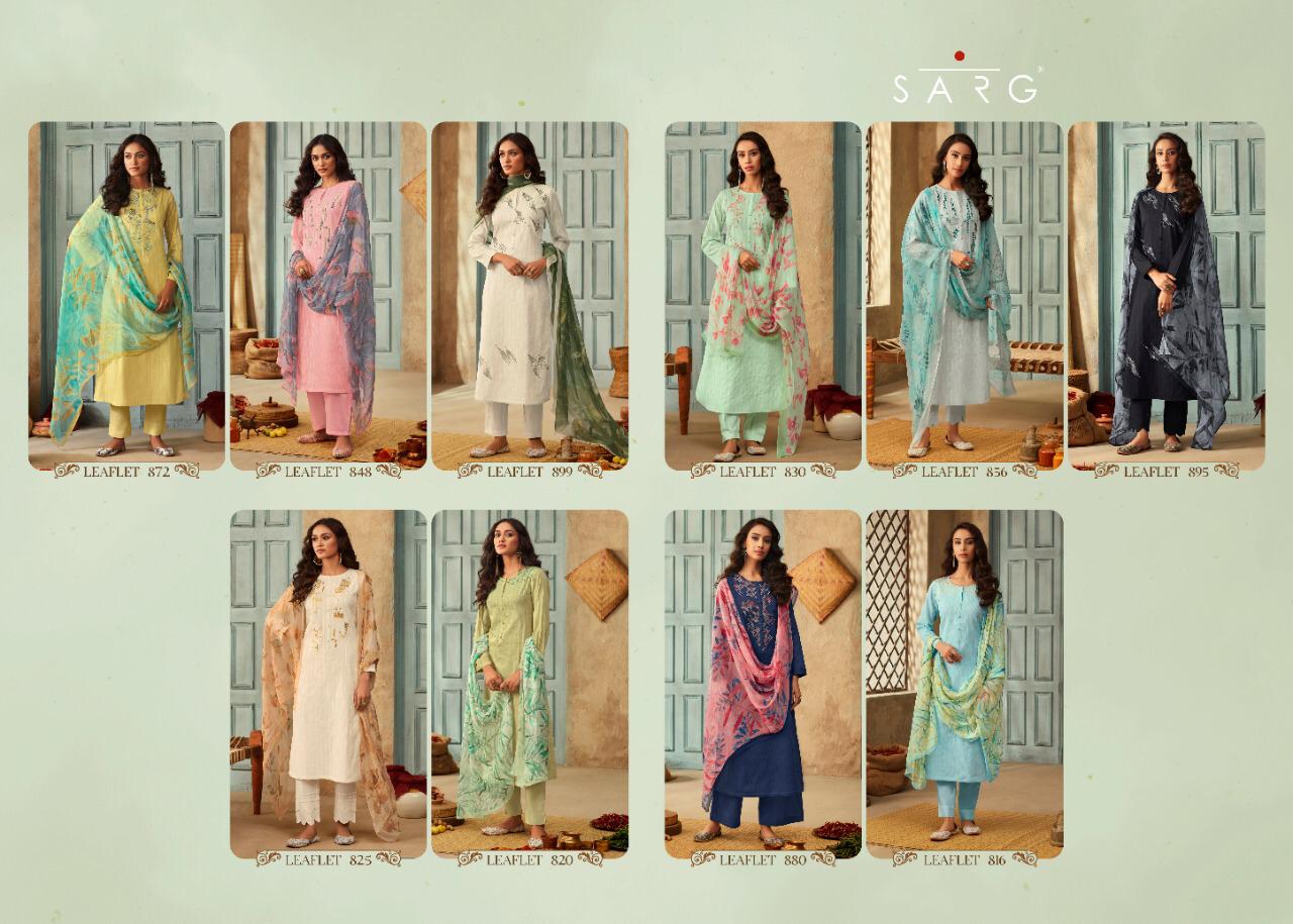 Sarg Present Leaflet Pure Lawn Embroidery Dress Collection