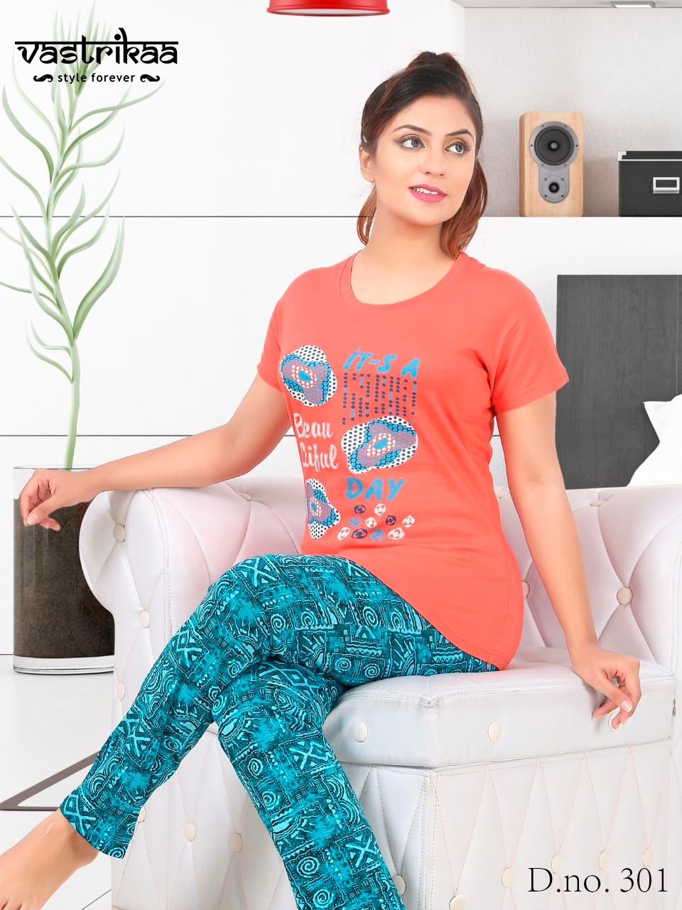 Vastrika Launch Comfy Vol 3 Lounge Wear With Pocket Cotton Night Suit ...