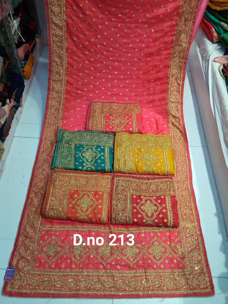 Buy Surat Sarees Heavy Embroidered Machine Work Wedding Saris ...