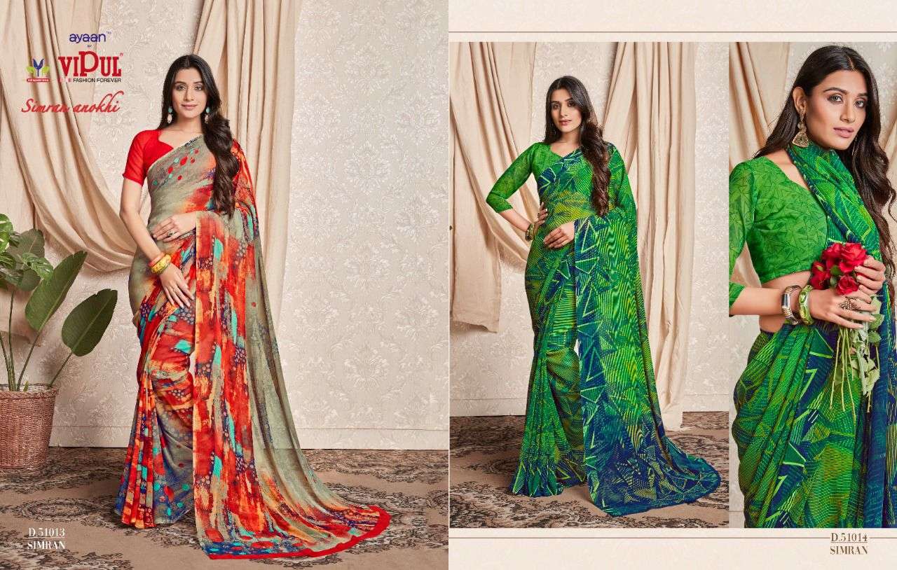 vipul fashion simran anokhi printed sarees