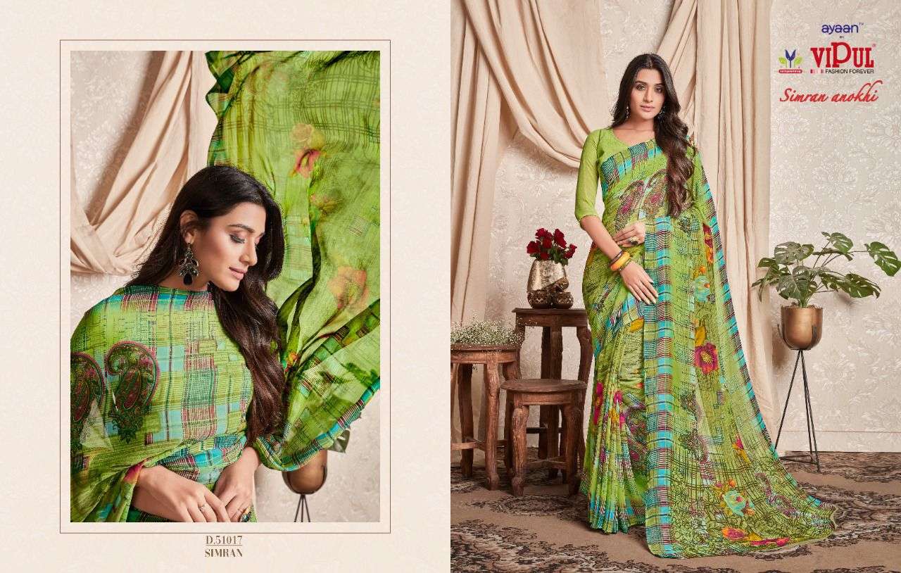 vipul fashion simran anokhi printed sarees