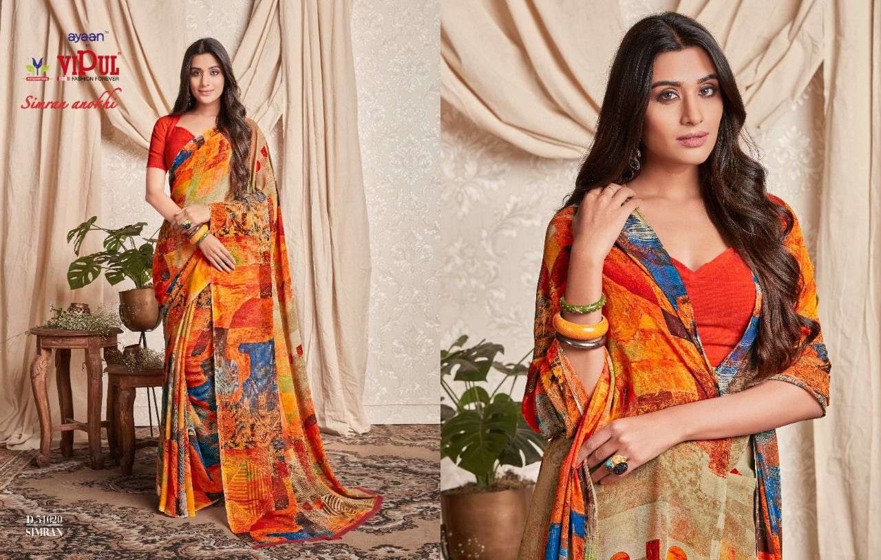 vipul fashion simran anokhi printed sarees