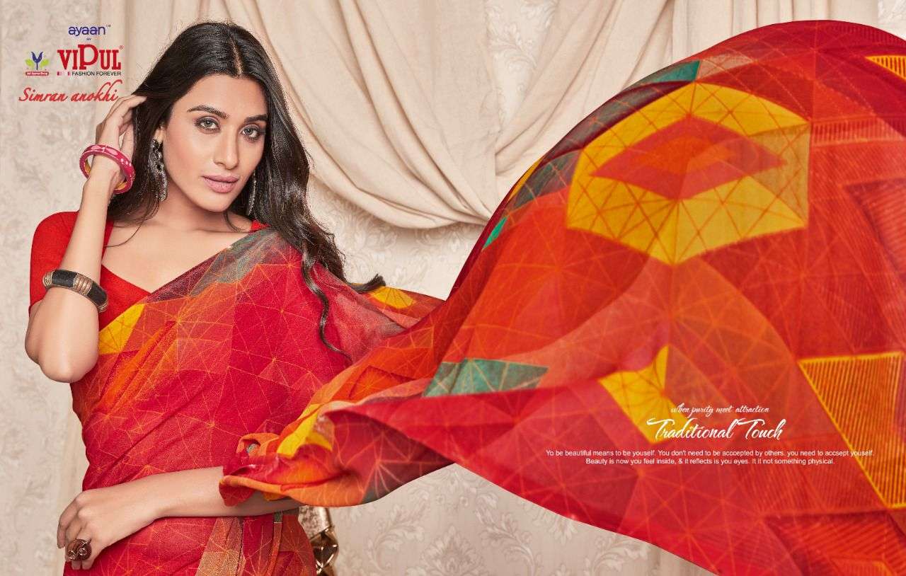 vipul fashion simran anokhi printed sarees