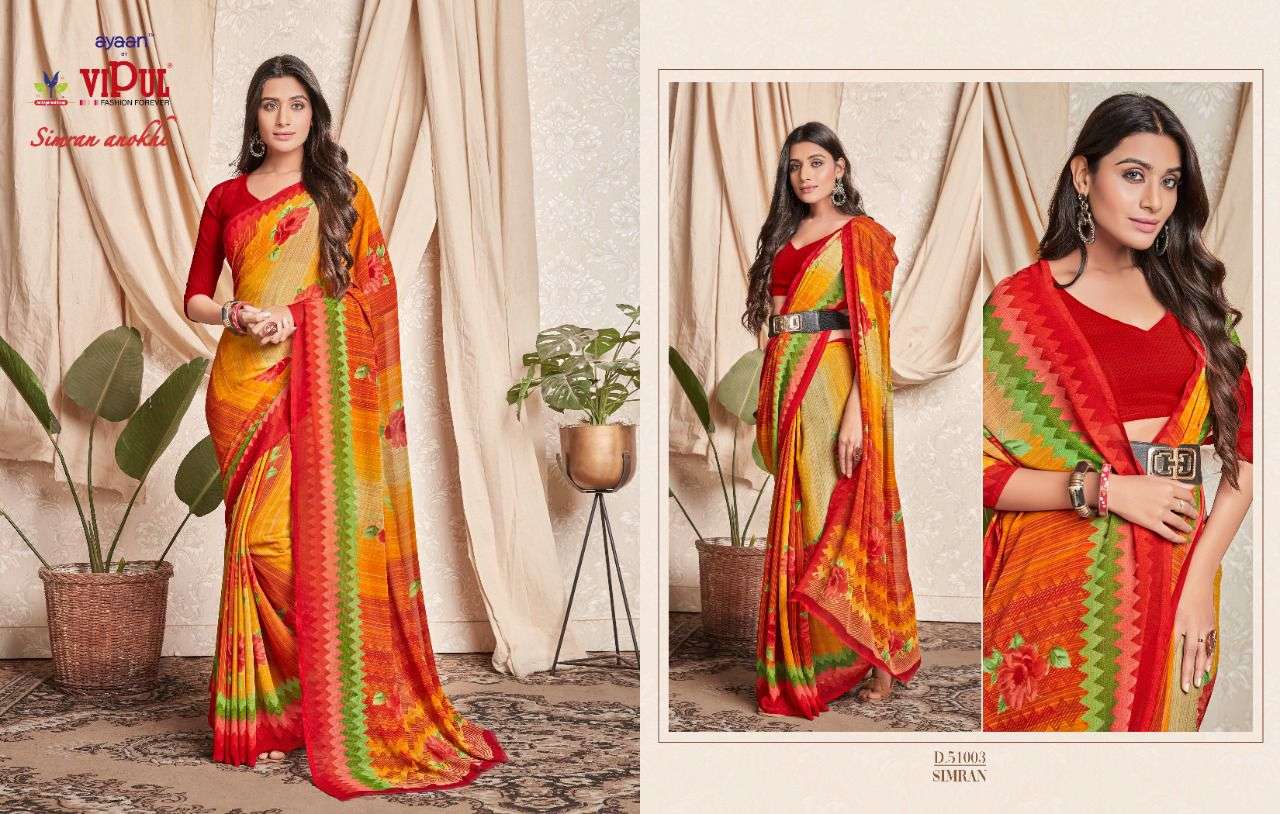 vipul fashion simran anokhi printed sarees