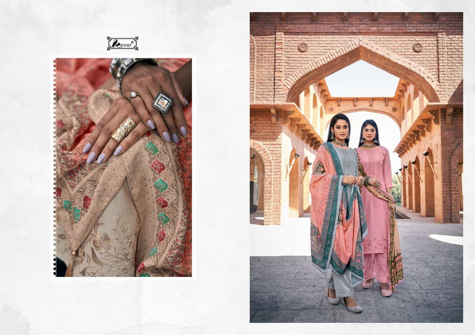 shisha by kesar woven silk jacquard fancy dresses supplier